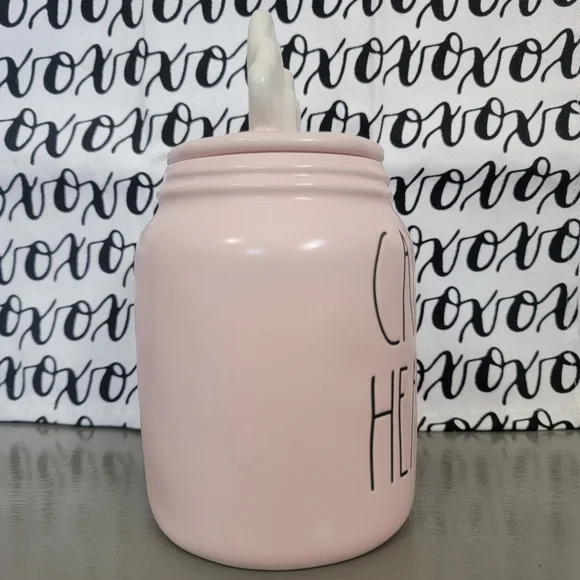 Rae Dunn Matte Pink Candy Hearts Baby Canister - Valentine's Day Decor - Picture 3 of 9
